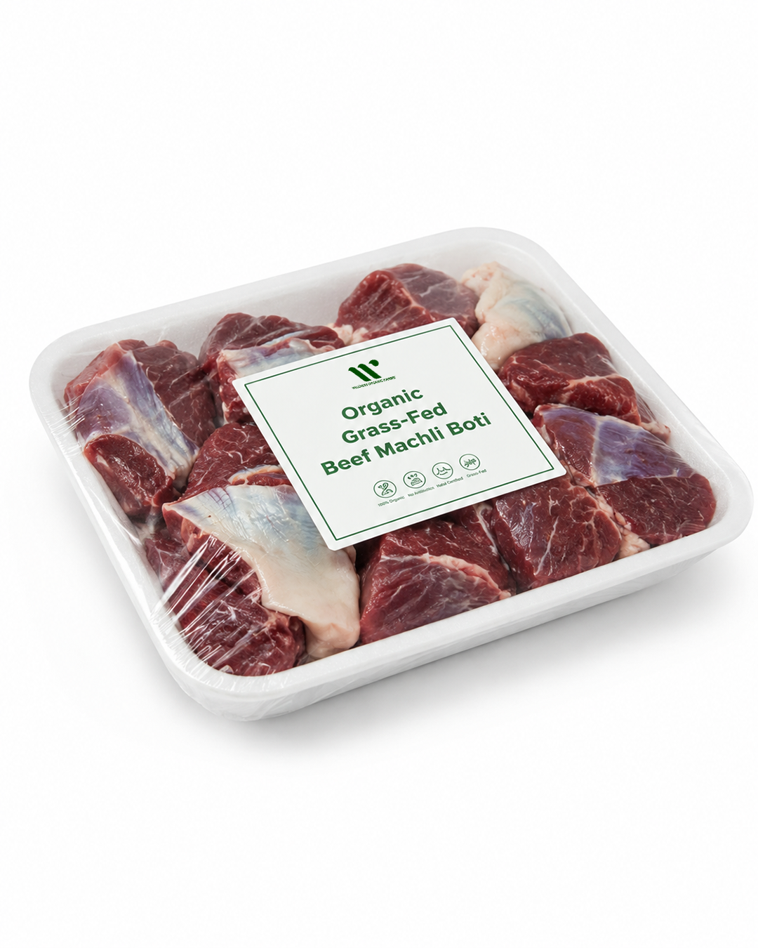 Organic Grass Fed Beef Machli Boti (Per Kg)